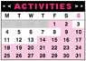 Activities Calendar